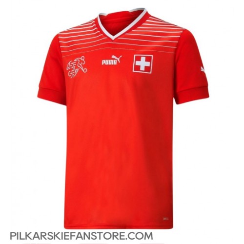 Tanie Strój piłkarski Szwajcaria Koszulka Podstawowej MŚ 2022 Krótkie Rękawy